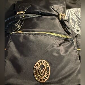 Valentino Black and Gold Backpack